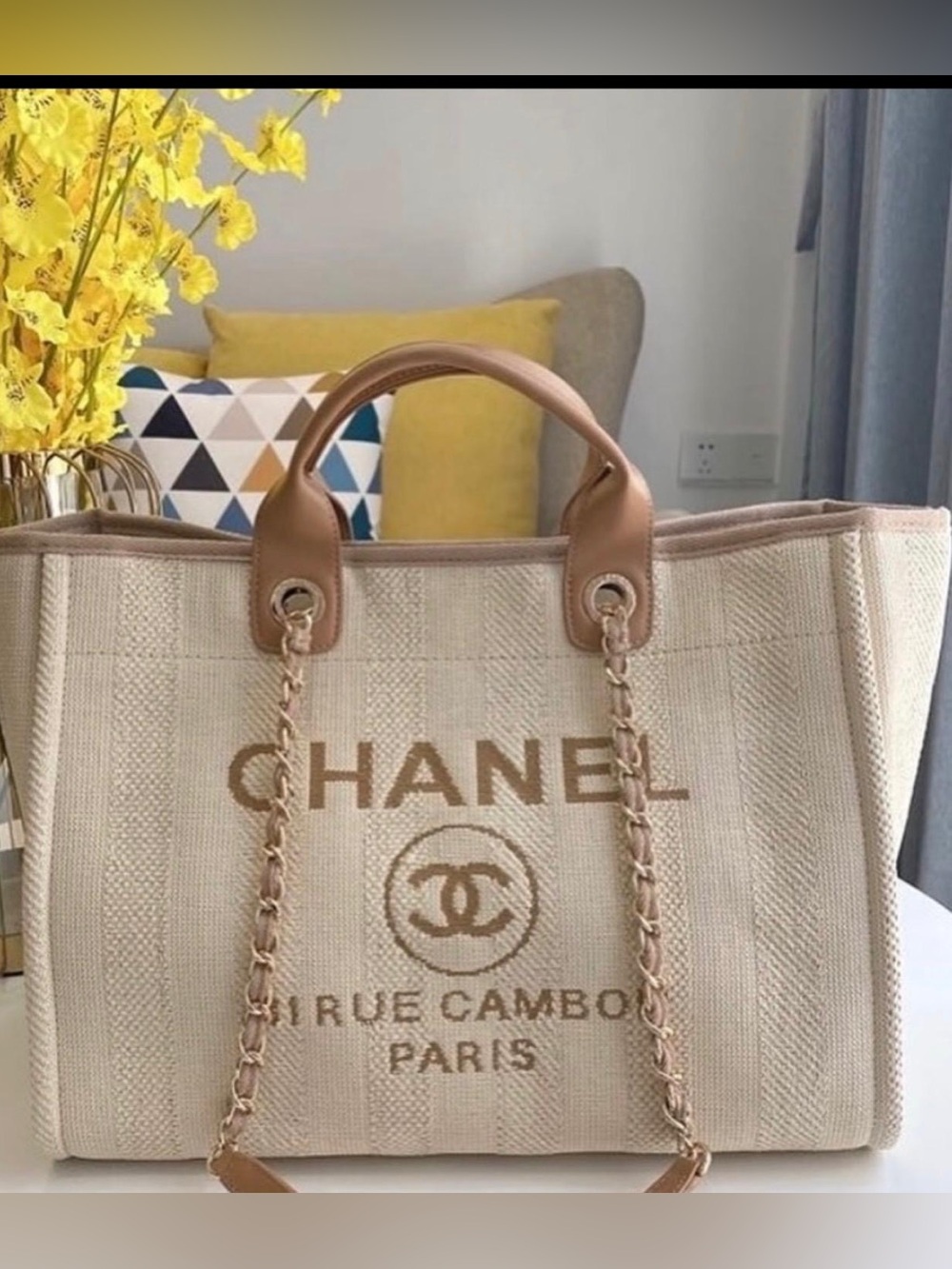 Novelty VIP/GWP Canvas beige/brown tote bag
